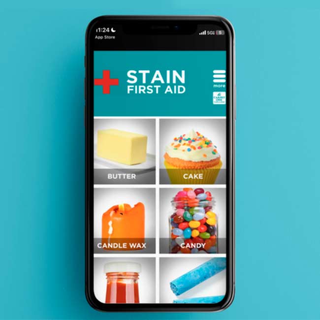 stain first aid app on phone